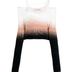 Gradient off-shoulder knit