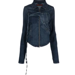 Logo patch applique denim jacket
