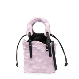 Signature ceramic logo embossed bucket bag