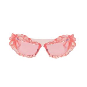 Twisted clear frame sunglasses