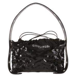 Logo drawstring signature baguette bag