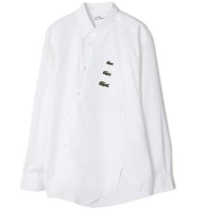 Crocodile patch asymmetric shirt