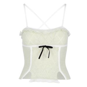 Bow detail strap top