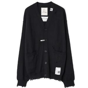 Maison Mihara Yasuhiro Distressed Knit Cardigan Black