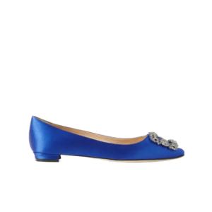 Hangisi jewel-embellished satin flat shoes