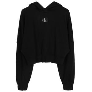 Black Monologo Hooded Sweatshirt