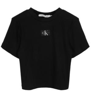 Black Monologo Crop T-Shirt