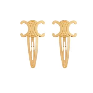 Triomphe Snap Hair Clip - gold