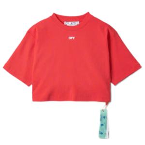Logo Crop Short Sleeve T-Shirt - Red 