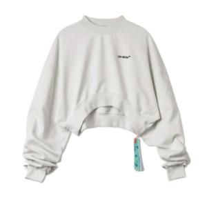 Off-White Cropped Logo Sweatshirt