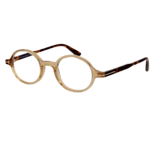 Clear round frame glasses