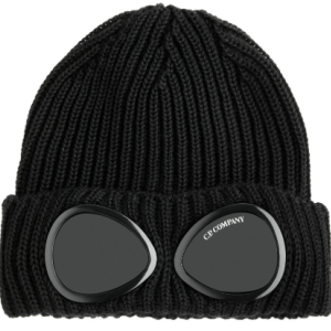 C.P. Company Extra Fine Merino Wool Goggle Beanie Blue 