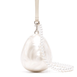 Egg Bag With Pearl Crossbody Strap