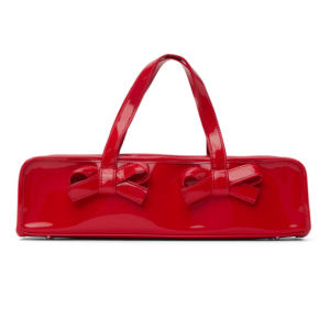 Comme des Garcons Girl Ribbon Detailed Zip-Up Tote Bag Red