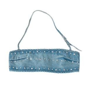  LUNA Studded Denim Sleeveless Top