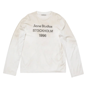 Acne Studios Logo Long Sleeve T-Shirt Optic White