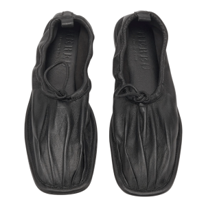 (W) Hereu Puntera Pleated Toe Pump Black