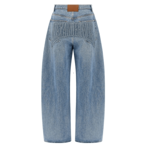 Overfit round denim pants