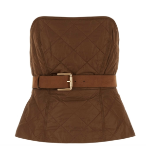 SAMPANG Belt Decorated Quilted Sleeveless Top