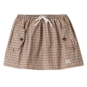 Logo drawstring mini skirt