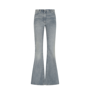 Back logo flare denim pants