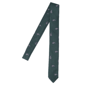 Paisley pattern tie - GREEN