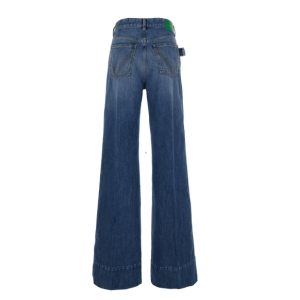 Back logo patch flare denim