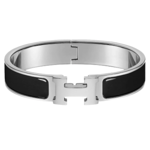 Hermes Clic H Bracelet Palladium & Noir