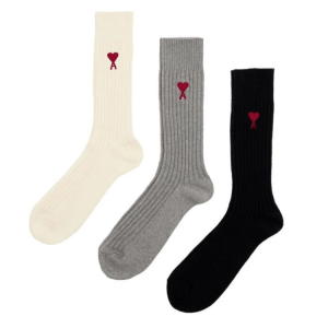 Chainstitch Heart Logo Embroidered Socks - 3