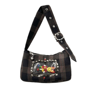 BUNNY MOMMY Check Crossbody Bag