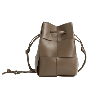 Bottega Veneta Mini Cassette Bucket Bag Taupe Grey