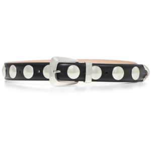 Stud detail leather belt