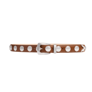 Studded leather belt