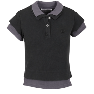 Layered Shrunken Polo Shirt