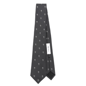 Alexander McQueen Skull Silk Tie Black