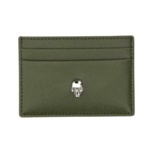 Alexander McQueen Skull Card Holder Khaki