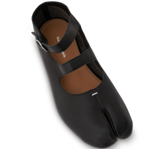 TABI DOUBLE STRAP BALLET SHOES BLACK