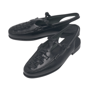  ROCETA SLINGBACK T-BAR LOAFER - BLACK