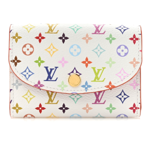 LV X TM Monogram Multicolor Rosalie Coin Purse White Kawaii Pink