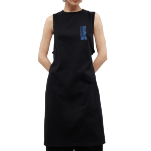 Number Logo Open Detail Sleeveless T-Shirt - Black 