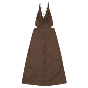 Women's Stretch Cotton Dress - Teak