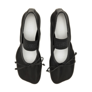 MM6 Maison Margiela Black Flat Shoes