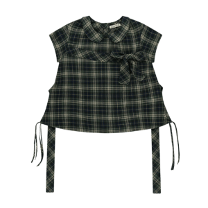 COYSEIO Bow Blouse Check