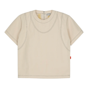 SUNNEI Stripe Short-Sleeve T-Shirt - Ecru 