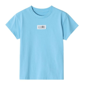 (W) MM6 Maison Margiela Numbers Logo Patch T-Shirt Blue