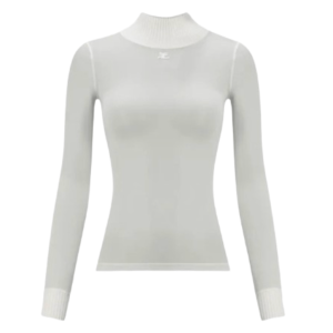 (W) Courreges Reedition 2nd Skin Top Heritage White