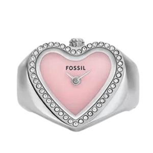 (W) Fossil Watch Ring Quartz Two-Hand 18mm Stainless Steel Silver