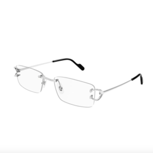 Cartier Square Frame Silver Glasses