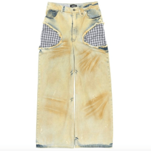 Egonlab Logo Patch Distressed Denim Pants