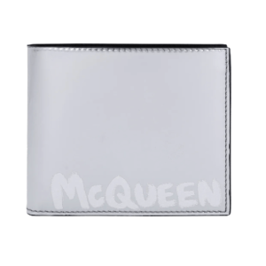 Alexander McQueen Graffiti Billfold Wallet - Silver 